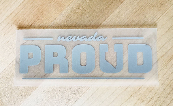 Nevada Proud Decal - Silver