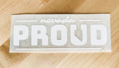 Nevada Proud Decal - White