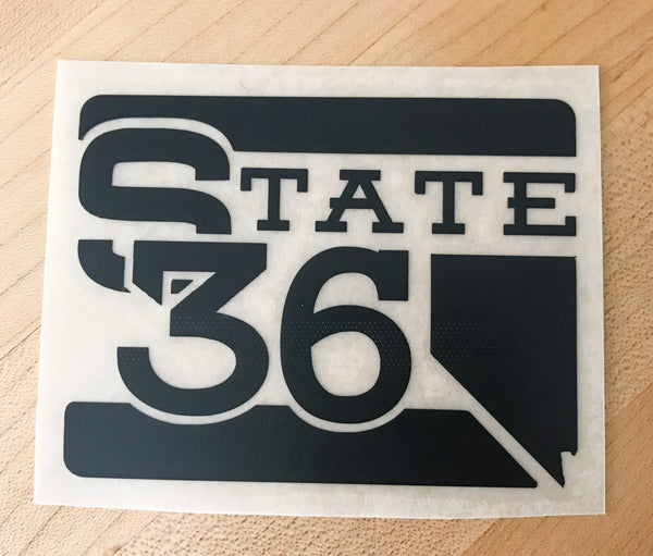 State 36 Decal - Black