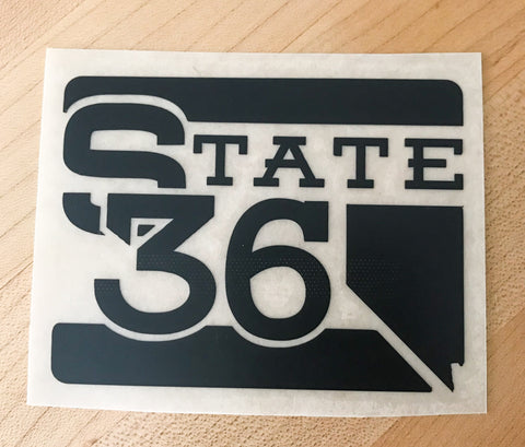 State 36 Decal - Black