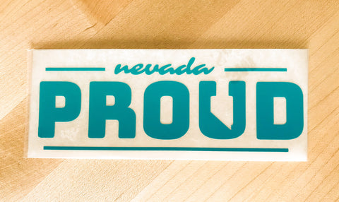 Nevada Proud Decal - Teal