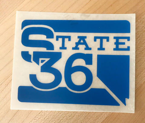State 36 Decal - Blue
