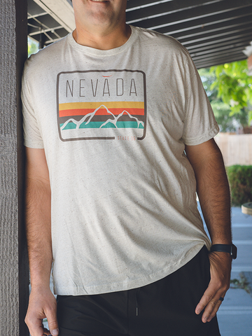 Tri-blend Short Sleeve Tee - Mountains