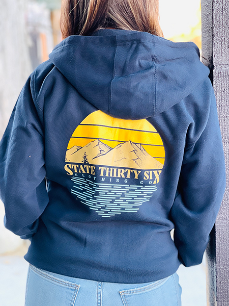 Zip Fleece Hoodie - State 36 Lake