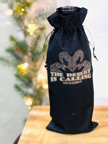 Burlap Wine Bag