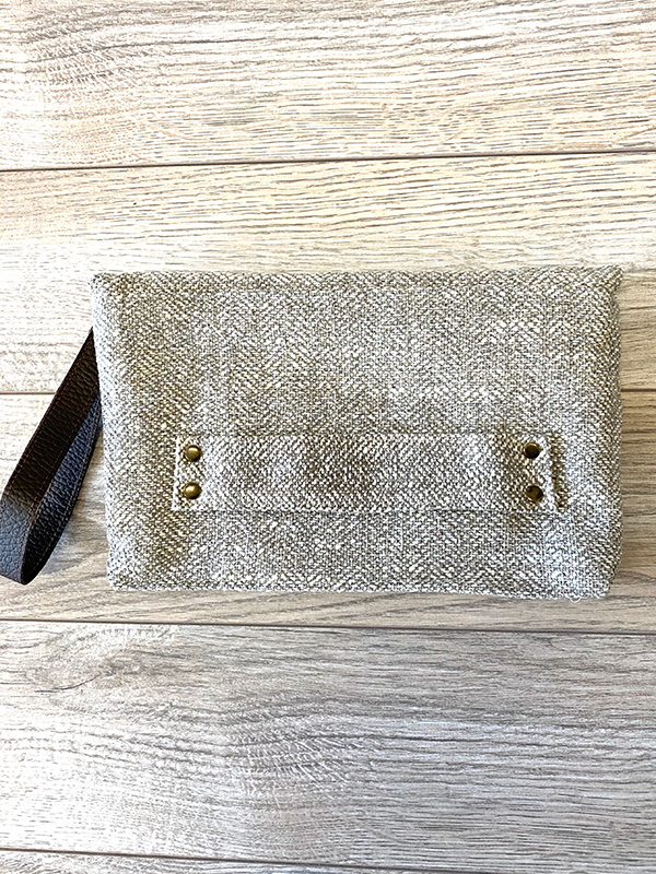 Grey Tweed Clutch - State 36 Clothing Co.