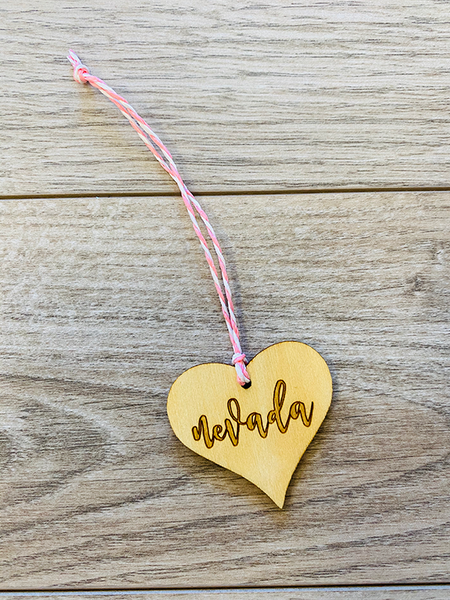 Wooden Heart Tag