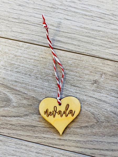 Wooden Heart Tag