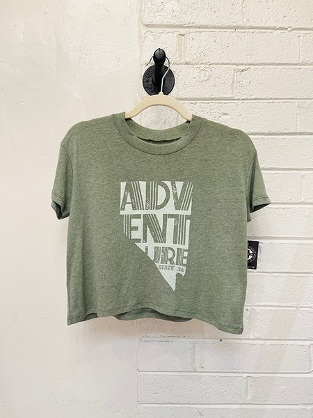 Women's Vintage Jersey Crop Tee - Adventure