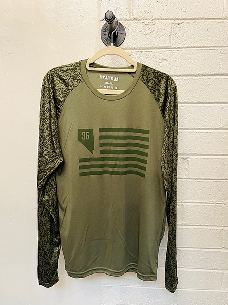Performance Camo Long Sleeve - NV Flag
