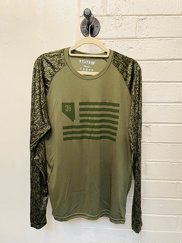 Performance Camo Long Sleeve - NV Flag