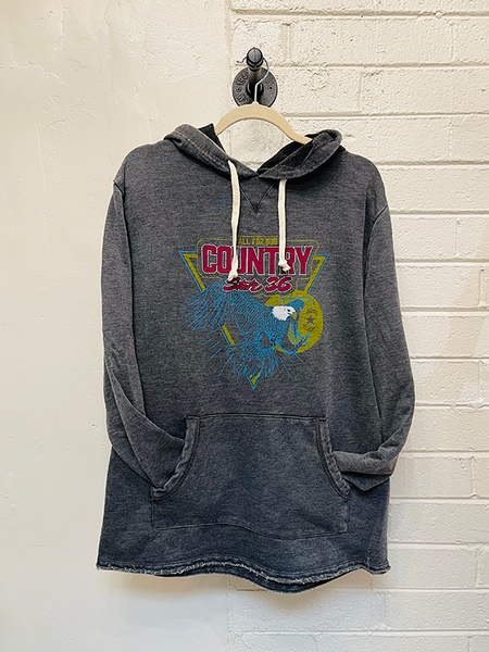 Burnout French Terry Hoodie - All For Our Country