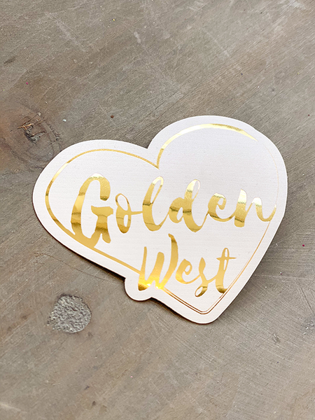 Golden West Metallic Sticker