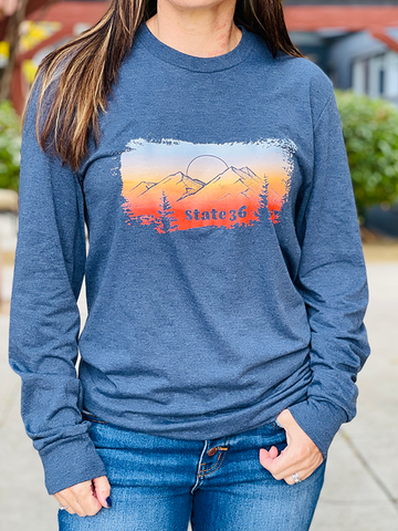 Longsleeve Triblend Tee - Sunset