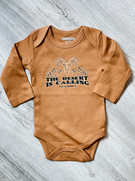 Baby Long Sleeve Onesie - Desert Is Calling